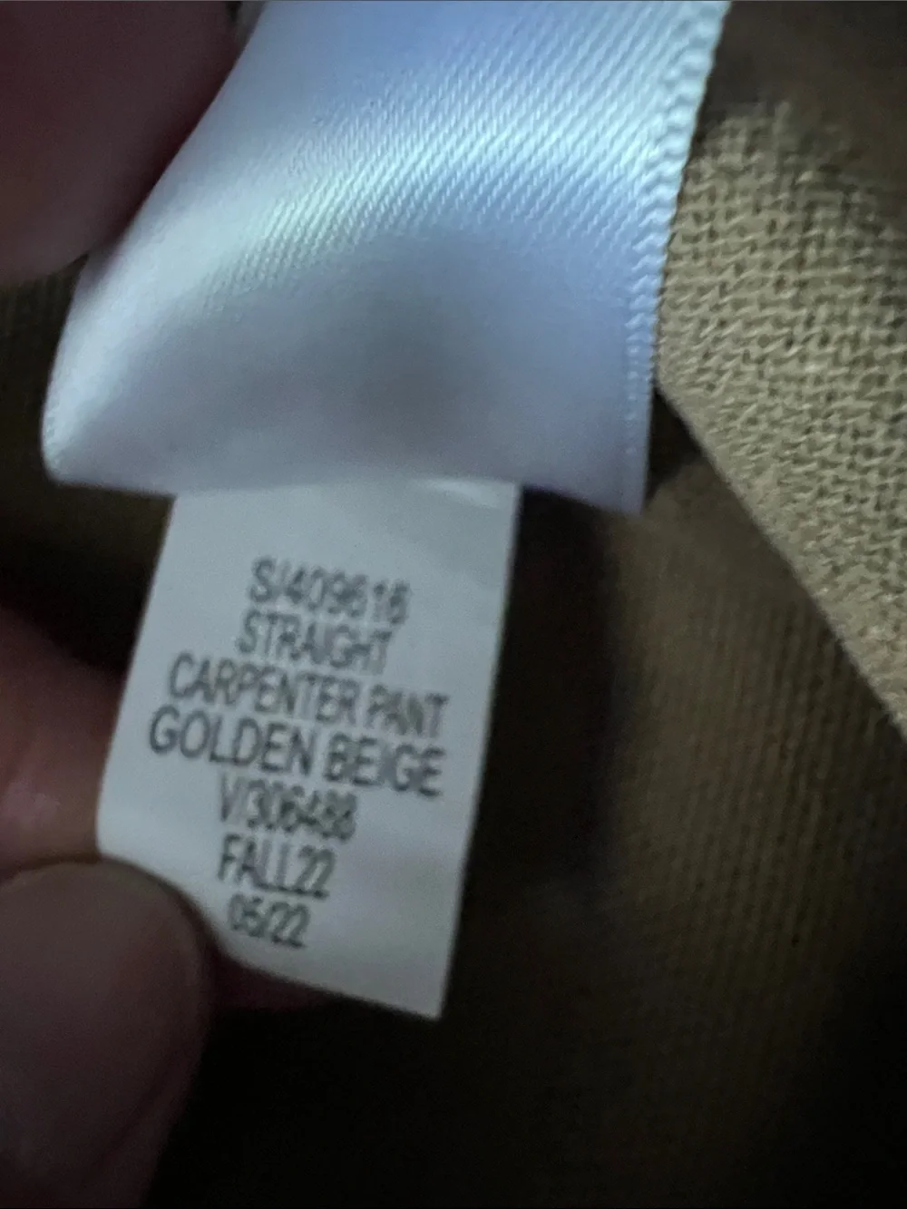 NWT Banana Republic Men's Workwear Utility Carpenter Pants Golden Beige Sz 38x32